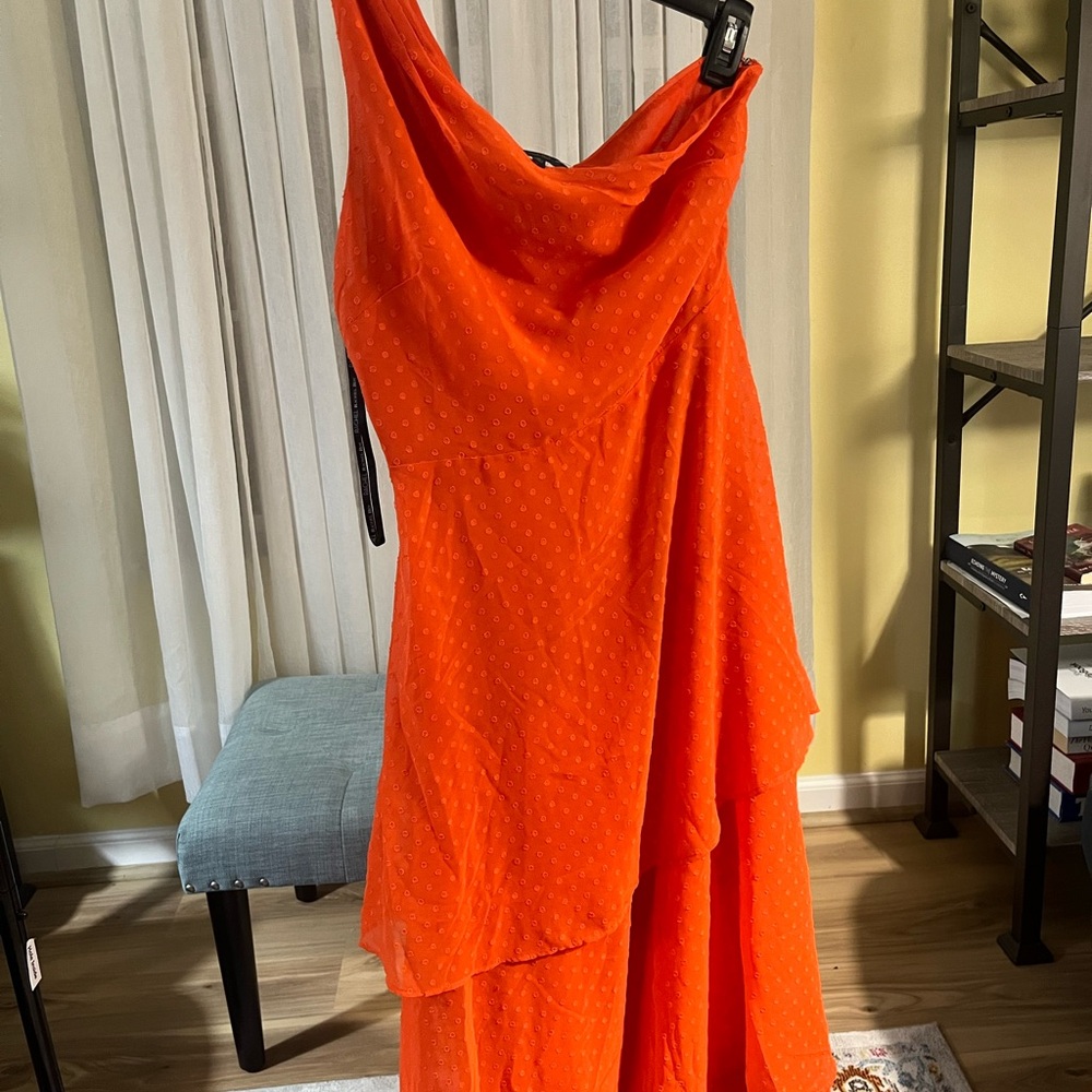 Rachel Roy Orange Tiered Dress